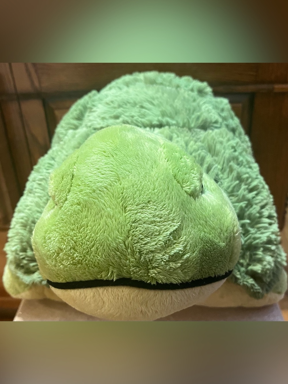 Pillow Pets Turtle Green Plush Foldable Animal Toy From 2010 Retired 18” - Picture 3 of 14